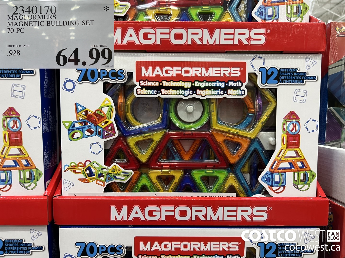2340170 MAGFORMERS MAGNETIC BUILDING SET 70 PC $64.99