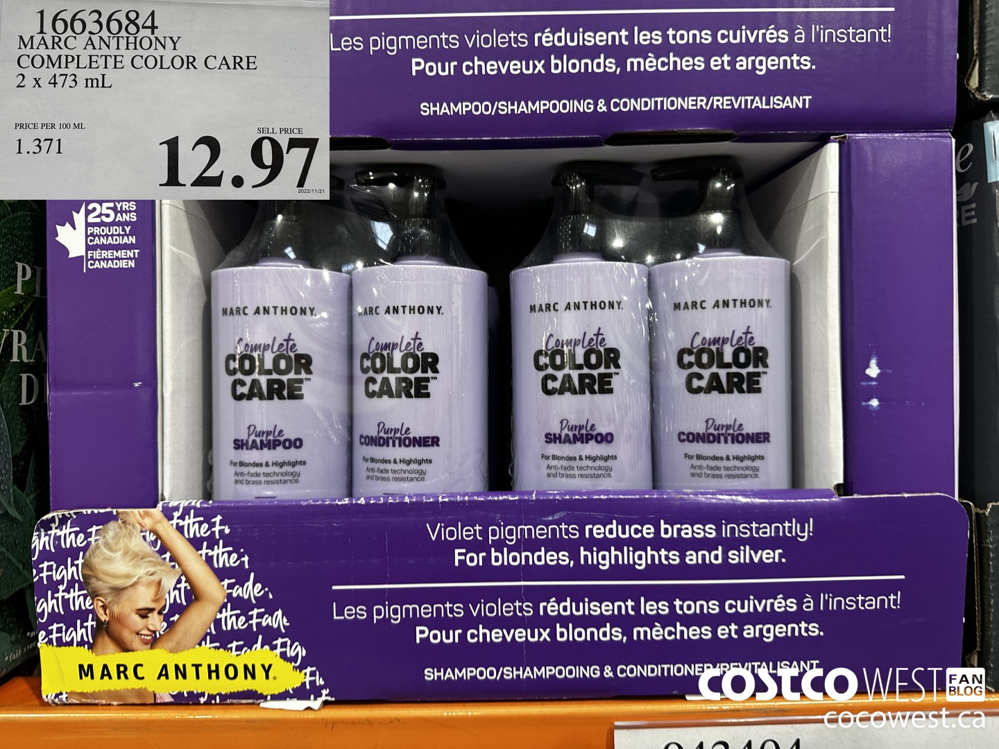 1663684 MARC ANTHONY COMPLETE COLOR CARE 2 X 473 ML $12.97