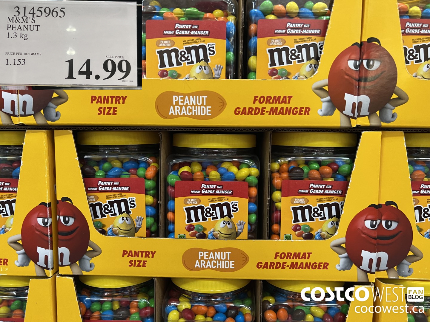 145965 M&M'S PEANUT 1.58 kg $14.99