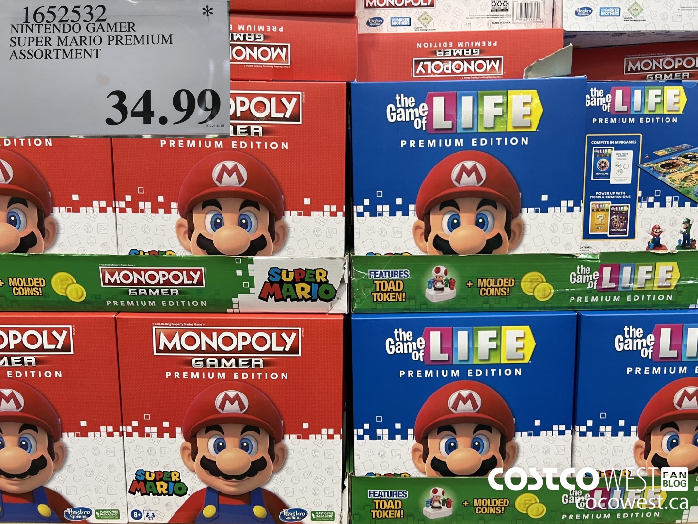 1652532 NINTENDO GAMER SUPER MARIO PREMIUM ASSORTMENT $34.99