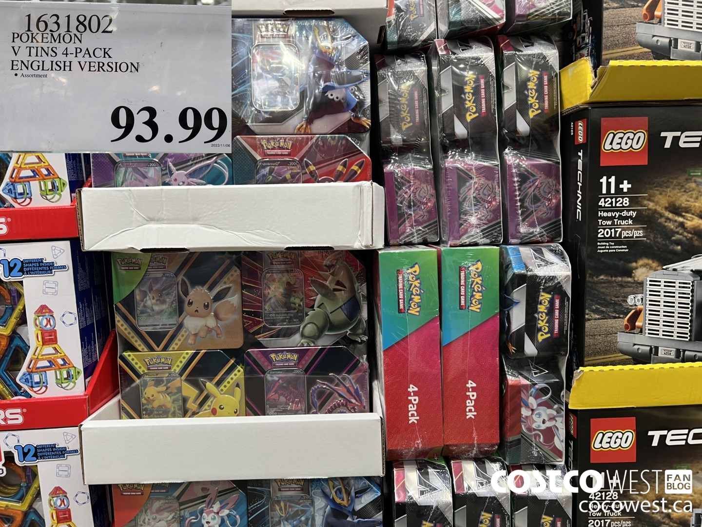 1631802 POKEMON V TINS 4-PACK ENGLISH VERSION $93.99