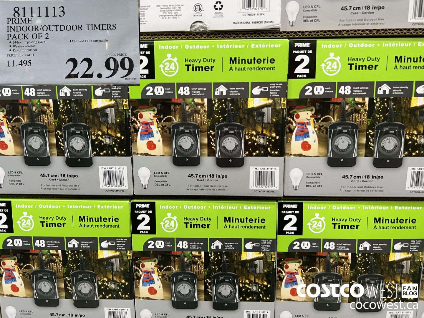 8111113 PRIME INDOOR/OUTDOOR TIMERS PACK OF 2 $22.99