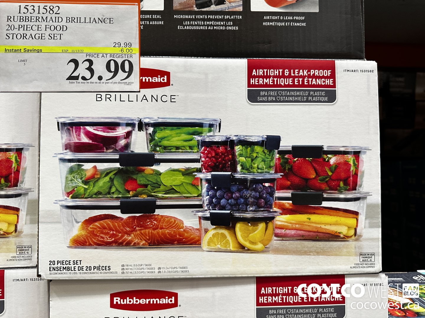 Rubbermaid 20pc Premier Food Storage Container Set in Red for $17.99