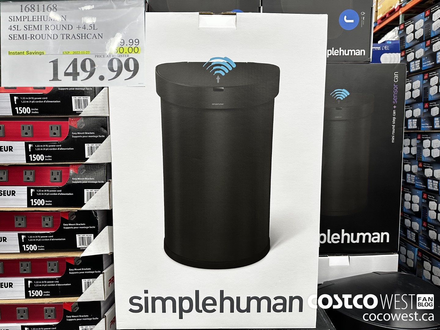 Costco Flyer Costco Sale Items For Nov 21 27 2022 For BC AB MB SK   SIMPLEHUMAN 45L SEMI ROUND 45L SEMIROUND TRASHCAN 20221121 107284 