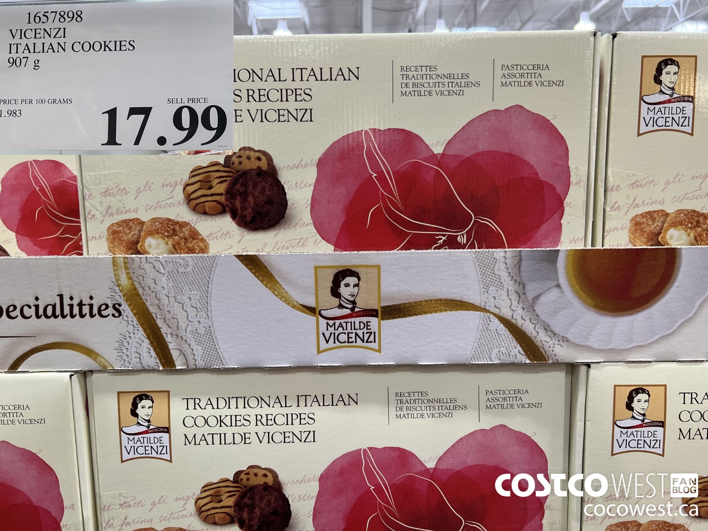 1657898 VICENZI ITALIAN COOKIES 907 G $17.99