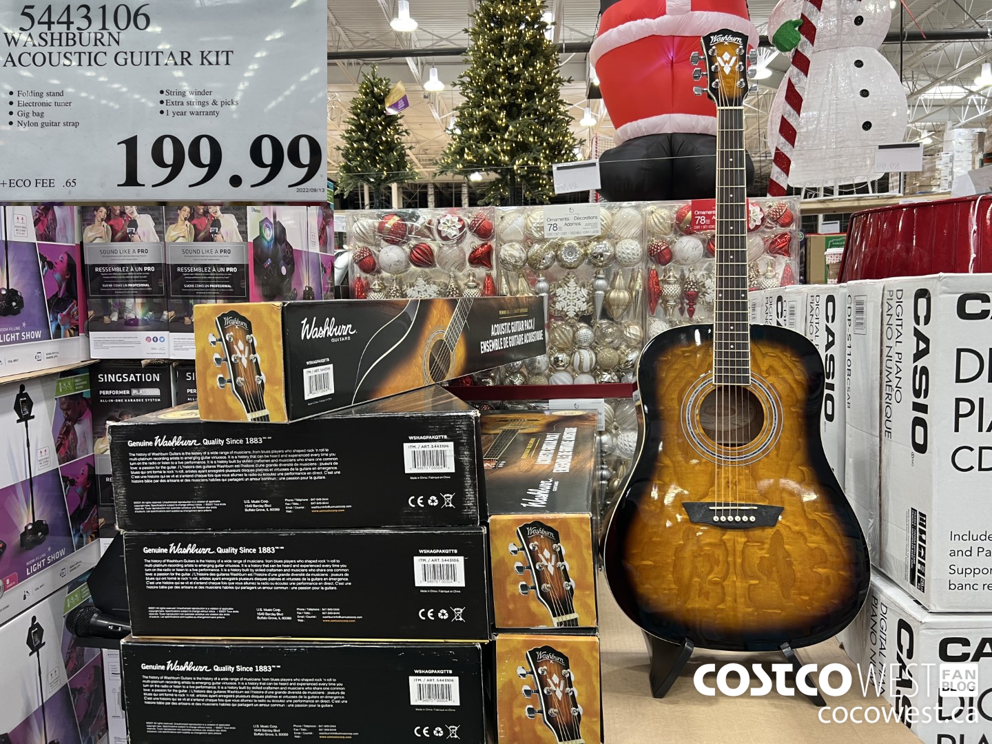 5443106 WASHBURN ACOUSTIC GUITAR KIT $199.99