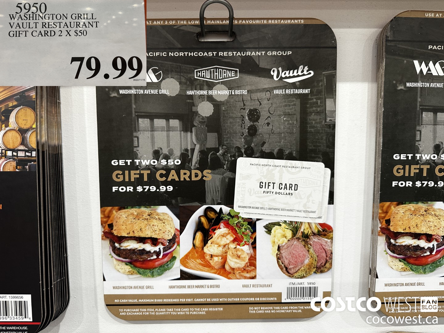 Costco restaurant deals gift cards