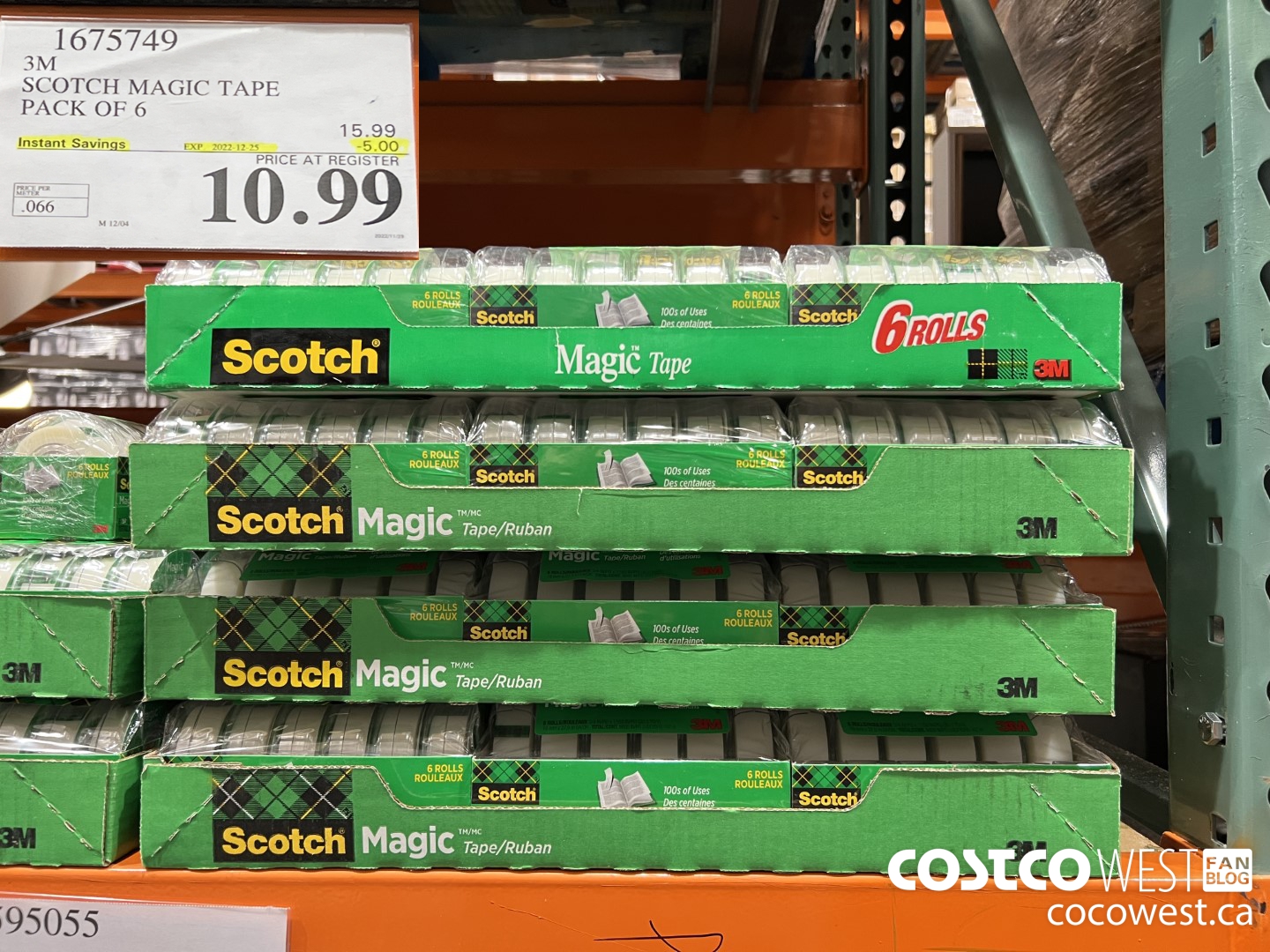 1675749 3M SCOTCH MAGIC TAPE PACK OF 6 ($5.00 INSTANT SAVINGS EXPIRES ON 2022-12-25) $10.99