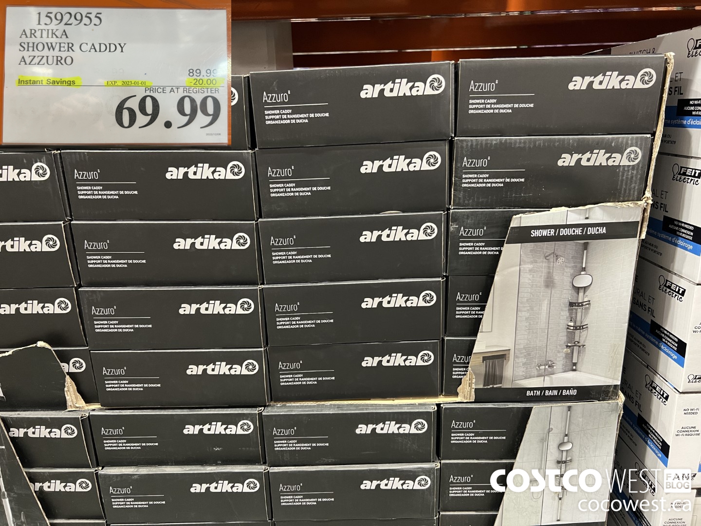 1592955 ARTIKA SHOWER CADDY AZZURO ($20.00 INSTANT SAVINGS EXPIRES ON 2023-01-01) $69.99