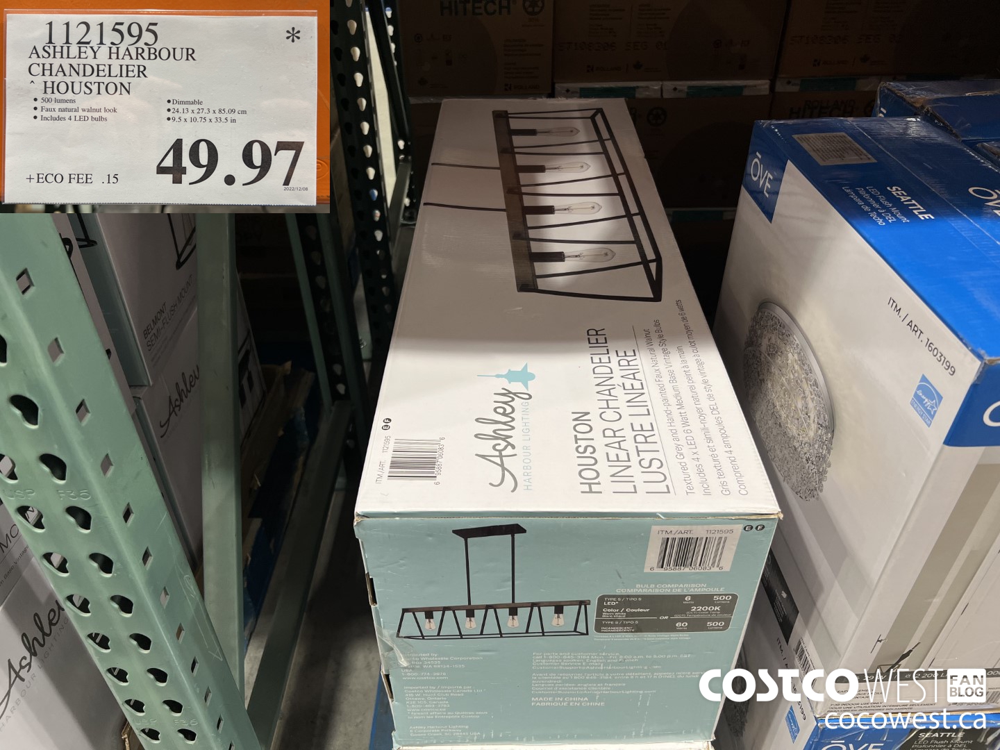 1121595 ASHLEY HARBOUR CHANDELIER HOUSTON $49.97