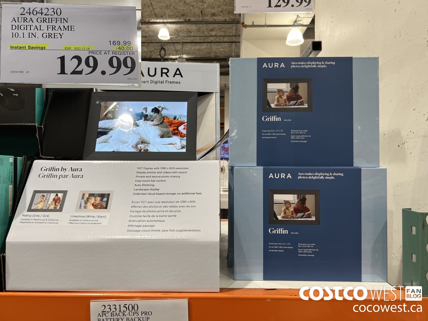 2464230 AURA GRIFFIN DIGITAL FRAME 10.0 IN. GREY ($40.00 INSTANT SAVINGS EXPIRES ON 2022-12-18) $129.99