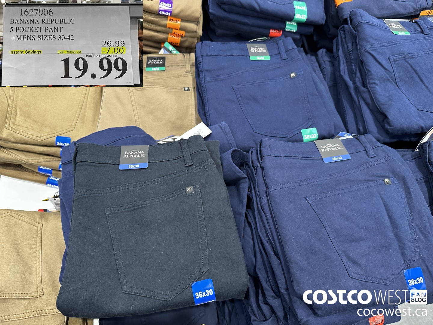 1627906 BANANA REPUBLIC 5 POCKET PANT MENS SIZES 30-42 ($7.00 INSTANT SAVINGS EXPIRES ON 2023-01-01) $19.99