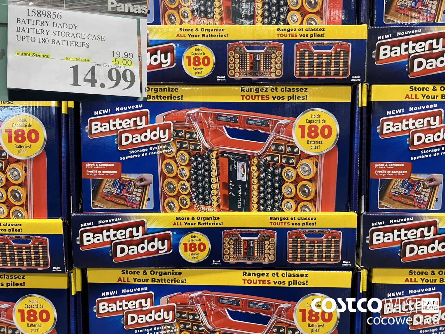 1589856 BATTERY DADDY BATTERY STORAGE CASE UP TO 180 BATTERIES ($5.00 INSTANT SAVINGS EXPIRES ON 2023-01-01) $14.99