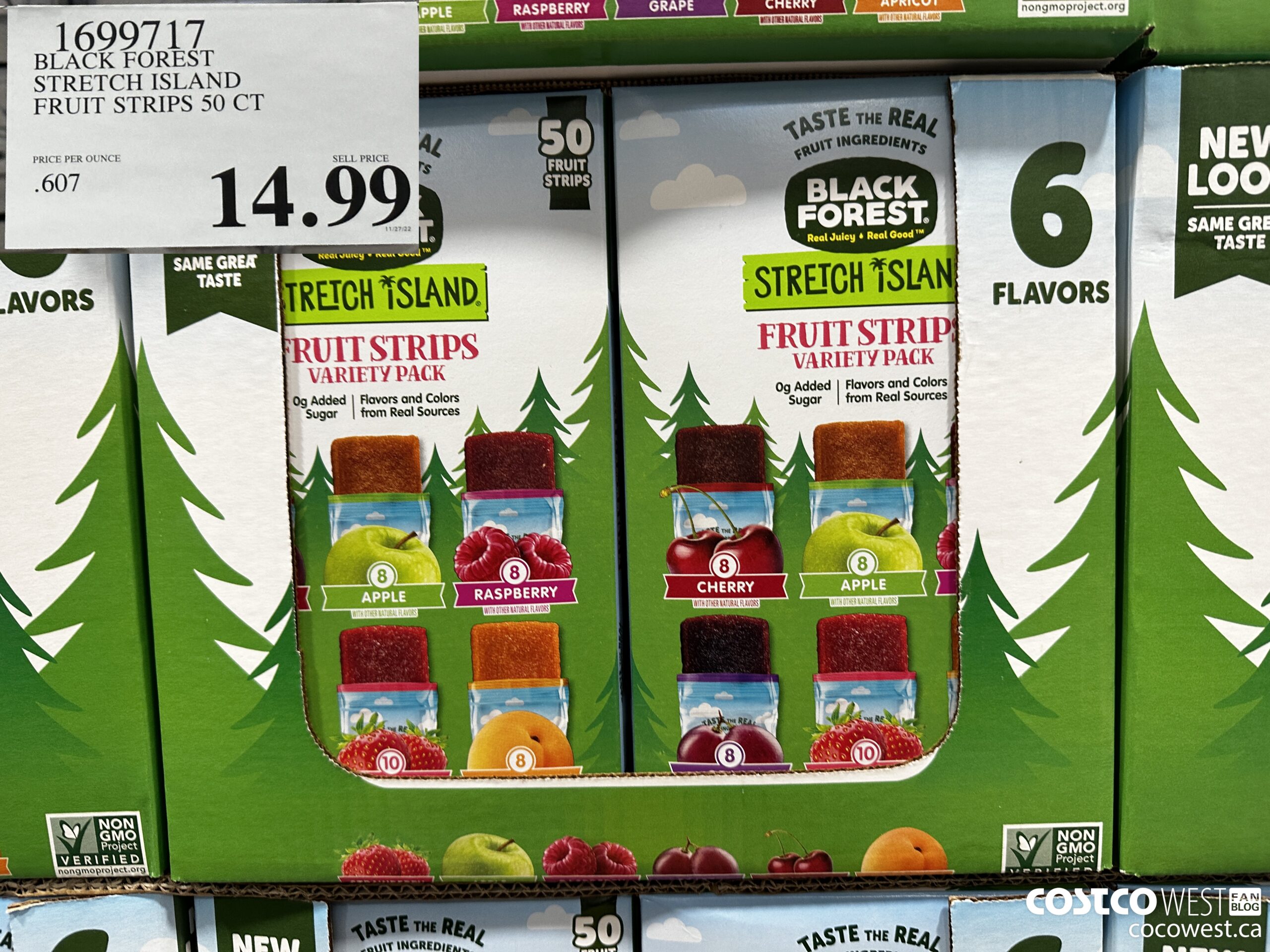 1699717 BLACK FOREST STRETCH ISLAND FRUIT STRIPS 50 CT $14.99