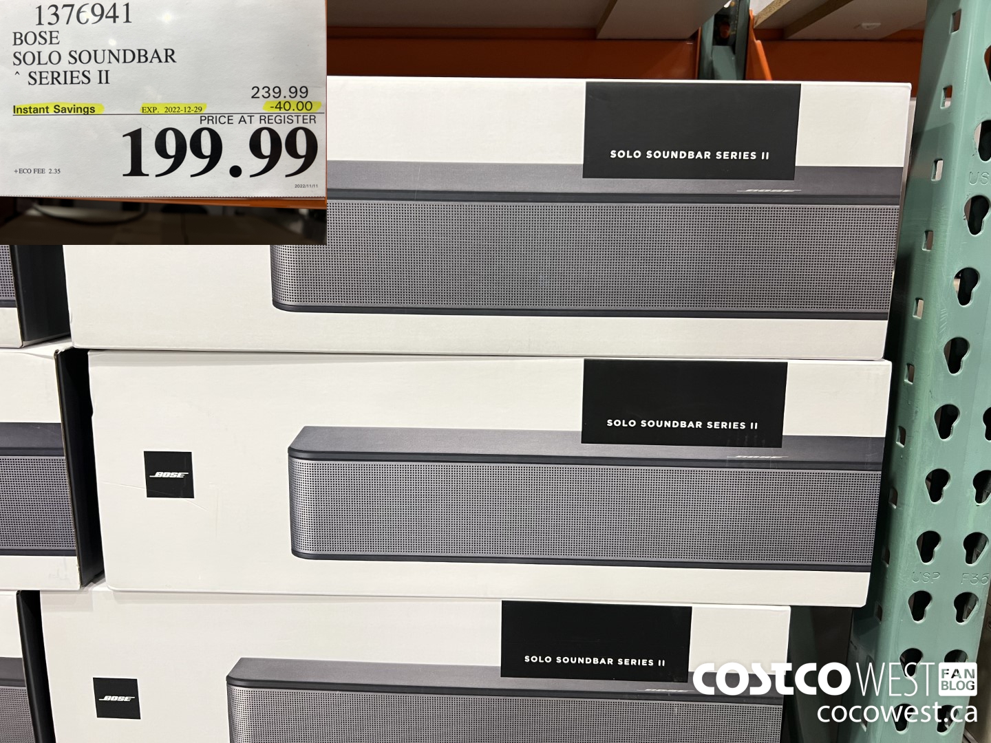 1376941 BOSE SOLO SOUNDBAR SERIES Il ($40.00 INSTANT SAVINGS EXPIRES ON 2022-12-29) $199.99