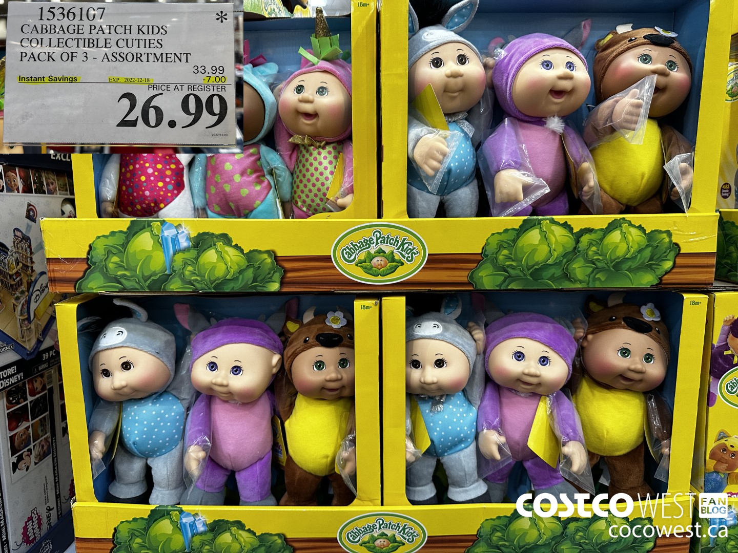 1536107 CABBAGE PATCH KIDS COLLECTIBLE CUTIES ASSORTMENT PACK OF 3 ($7.00 INSTANT SAVINGS EXPIRES ON 2022-12-18) $26.99