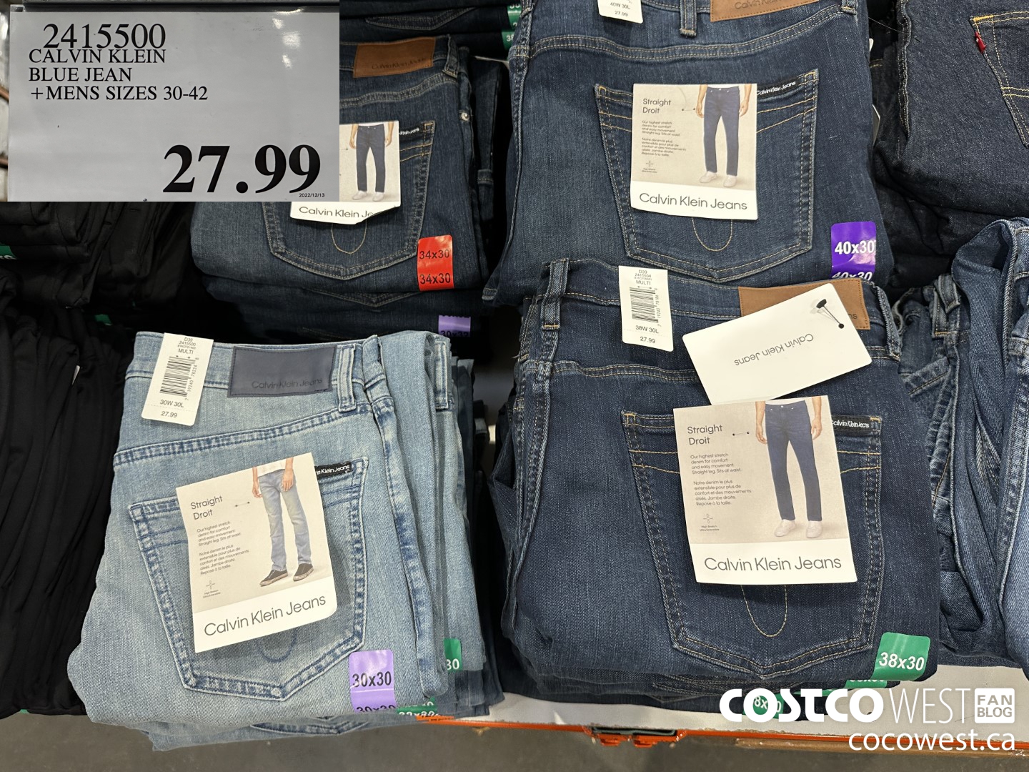 Calvin klein slim straight deals jeans costco