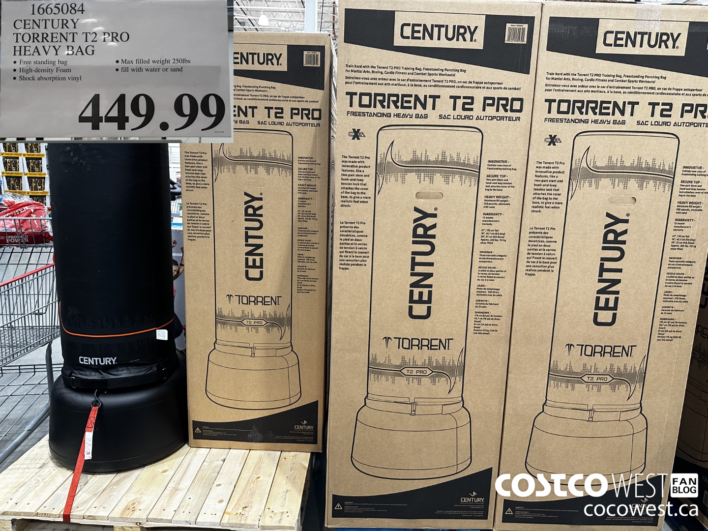 1665084 CENTURY TORRENT T2 PRO HEAVY BAG $449.99