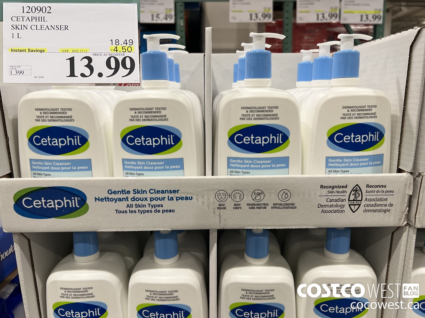 120902 CETAPHIL SKIN CLEANSER 1L ($4.50 INSTANT SAVINGS EXPIRES ON 2022-12-11) $13.99