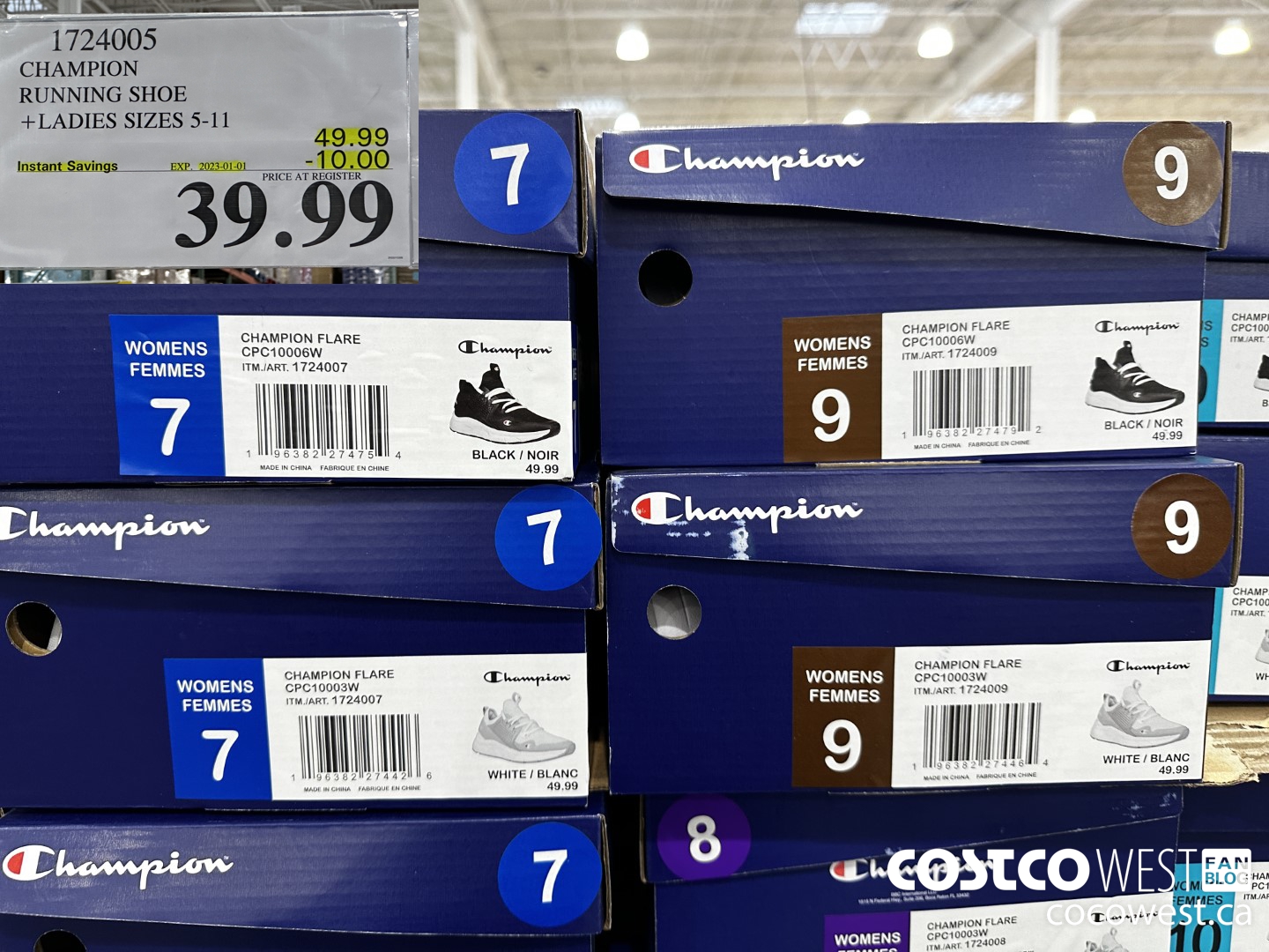 1724005 CHAMPION RUNNING SHOE LADIES SIZES 5-11 ($10.00 INSTANT SAVINGS EXPIRES ON 2023-01-01) $39.99