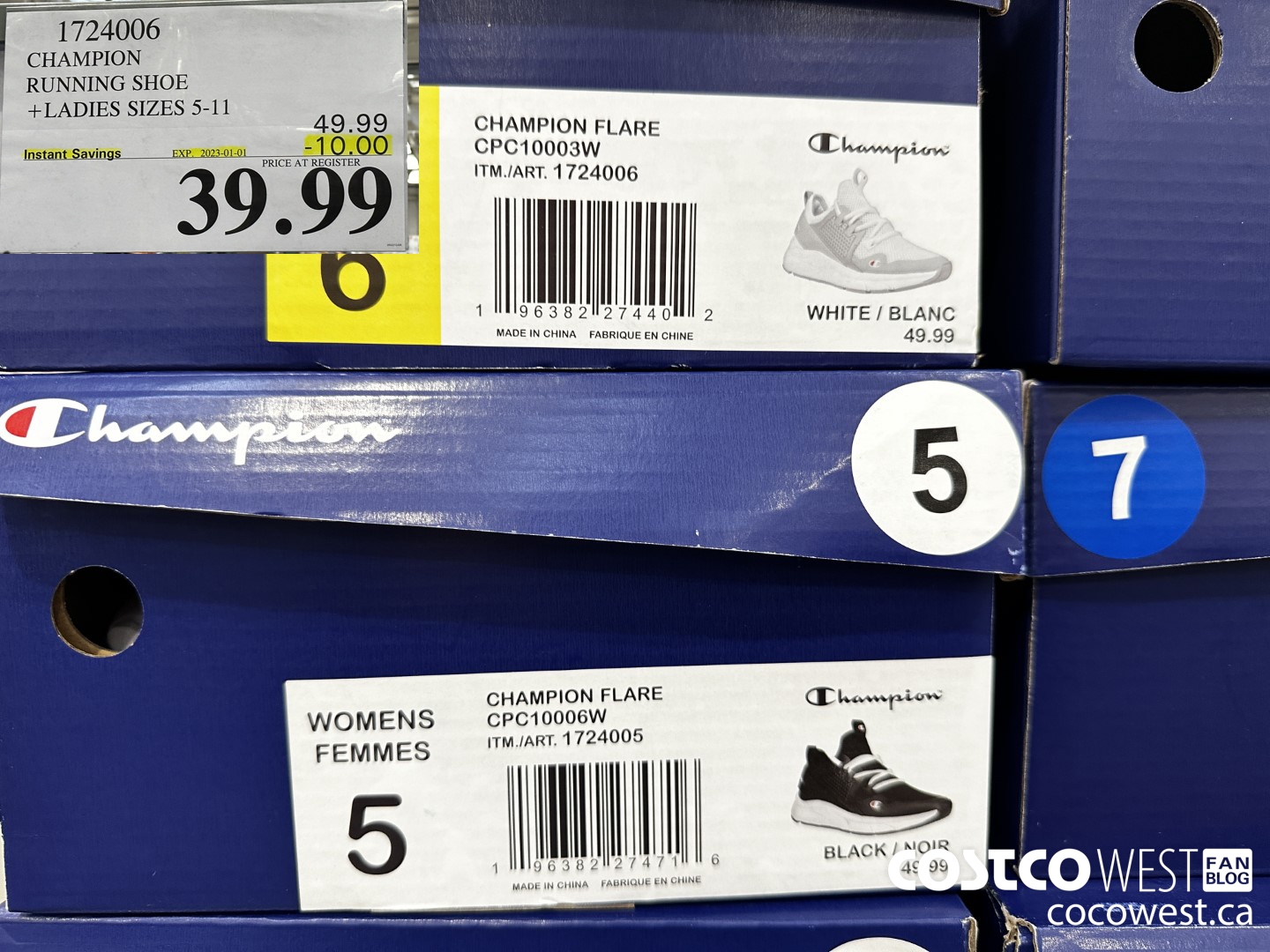 1724006 CHAMPION RUNNING SHOE LADIES SIZES 5-11 ($10.00 INSTANT SAVINGS EXPIRES ON 2023-01-01) $39.99