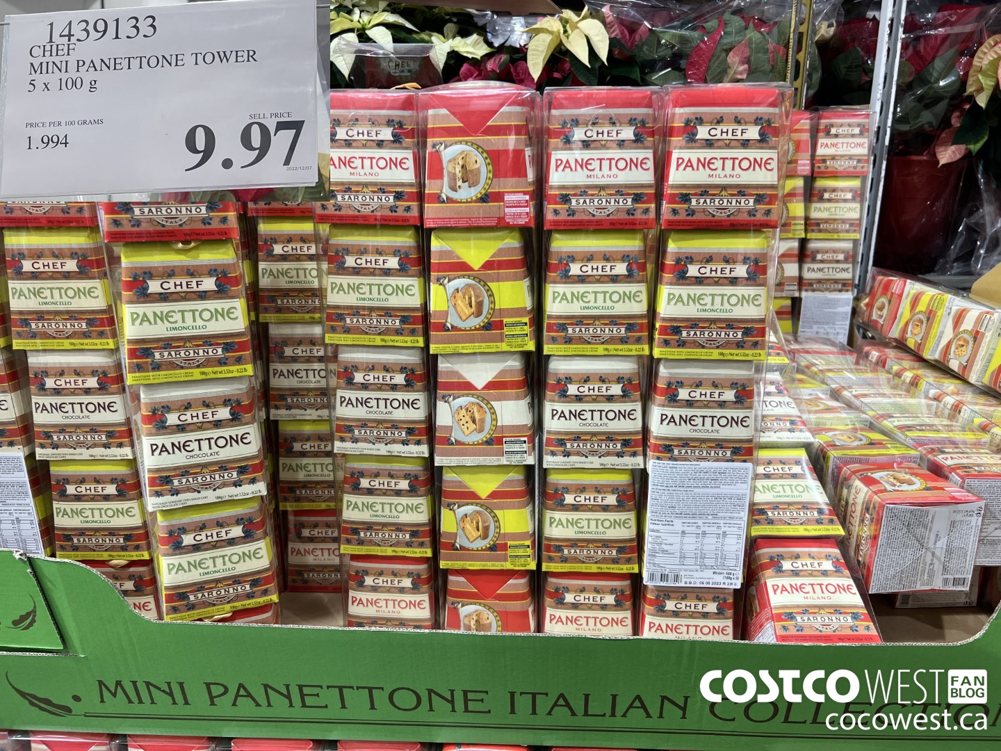 1439133 CHEF MINI PANETTONE TOWER 5 X 100 G $9.97