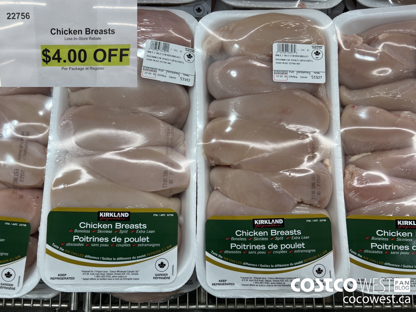 22756 CHICKEN BREASTS ($4.00 INSTANT SAVINGS)