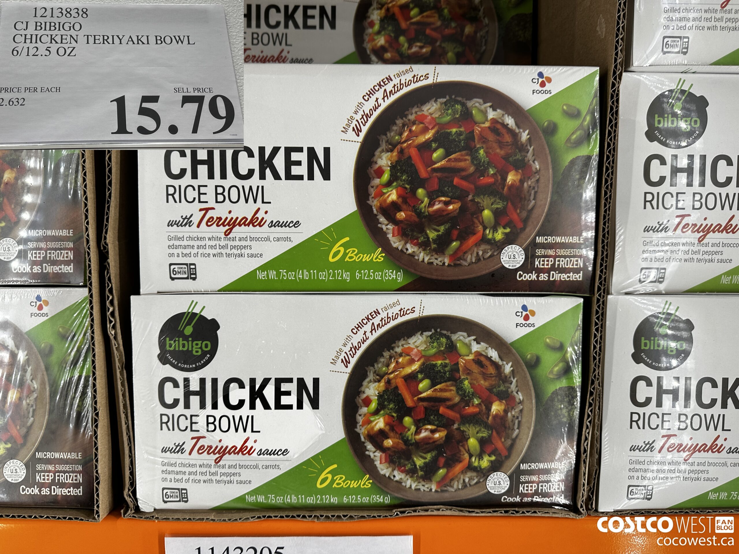 1213838 CJ BIBIGO CHICKEN TERIYAKI BOWL 6/12.5 OZ $15.79