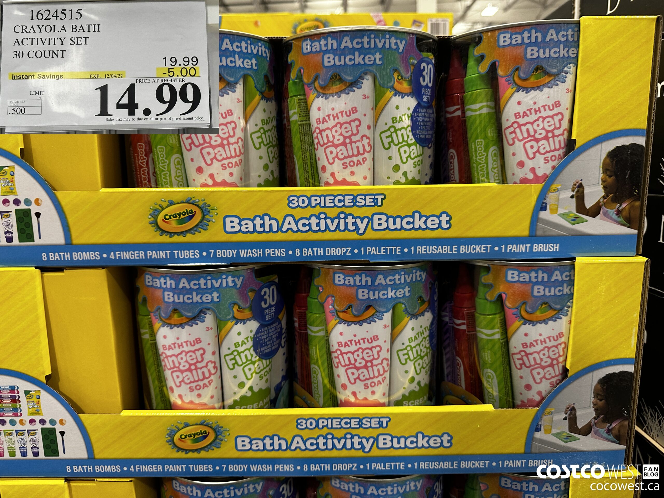 1624515 CRAYOLA BATH ACTIVITY SET 30 COUNT ($5.00 INSTANT SAVINGS EXPIRES ON 2022-12-04) $14.99