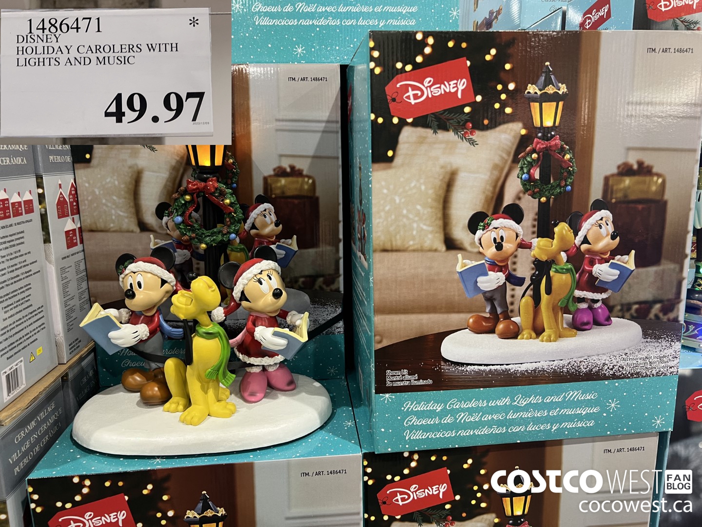 1486471 DISNEY HOLIDAY CAROLERS WITH LIGHTS AND MUSIC $49.97