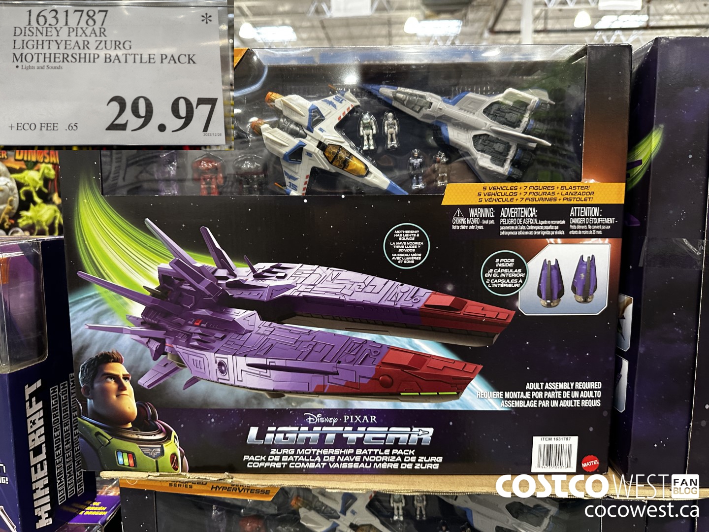1631787 DISNEY PIXAR LIGHTYEAR ZURG MOTHERSHIP BATTLE PACK $29.97