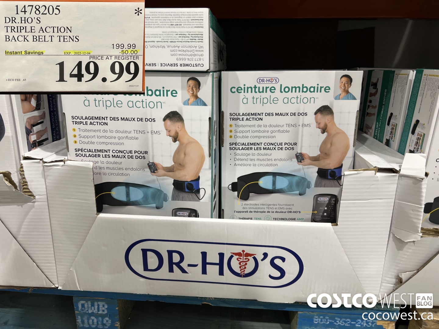 1478205 DR.HO'S TRIPLE ACTION BACK BELT TENS ($50.00 INSTANT SAVINGS EXPIRES ON 2022-12-04) $149.99