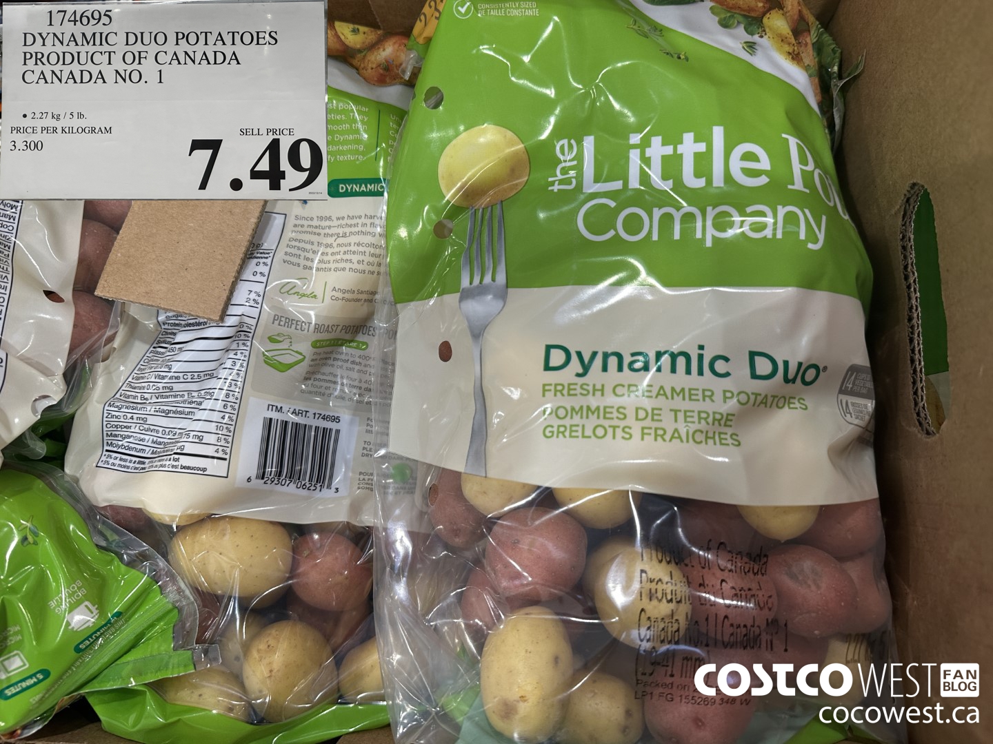 174695 DYNAMIC DUO POTATOES PRODUCT OF CANADA CANADA NO. 1  $7.49