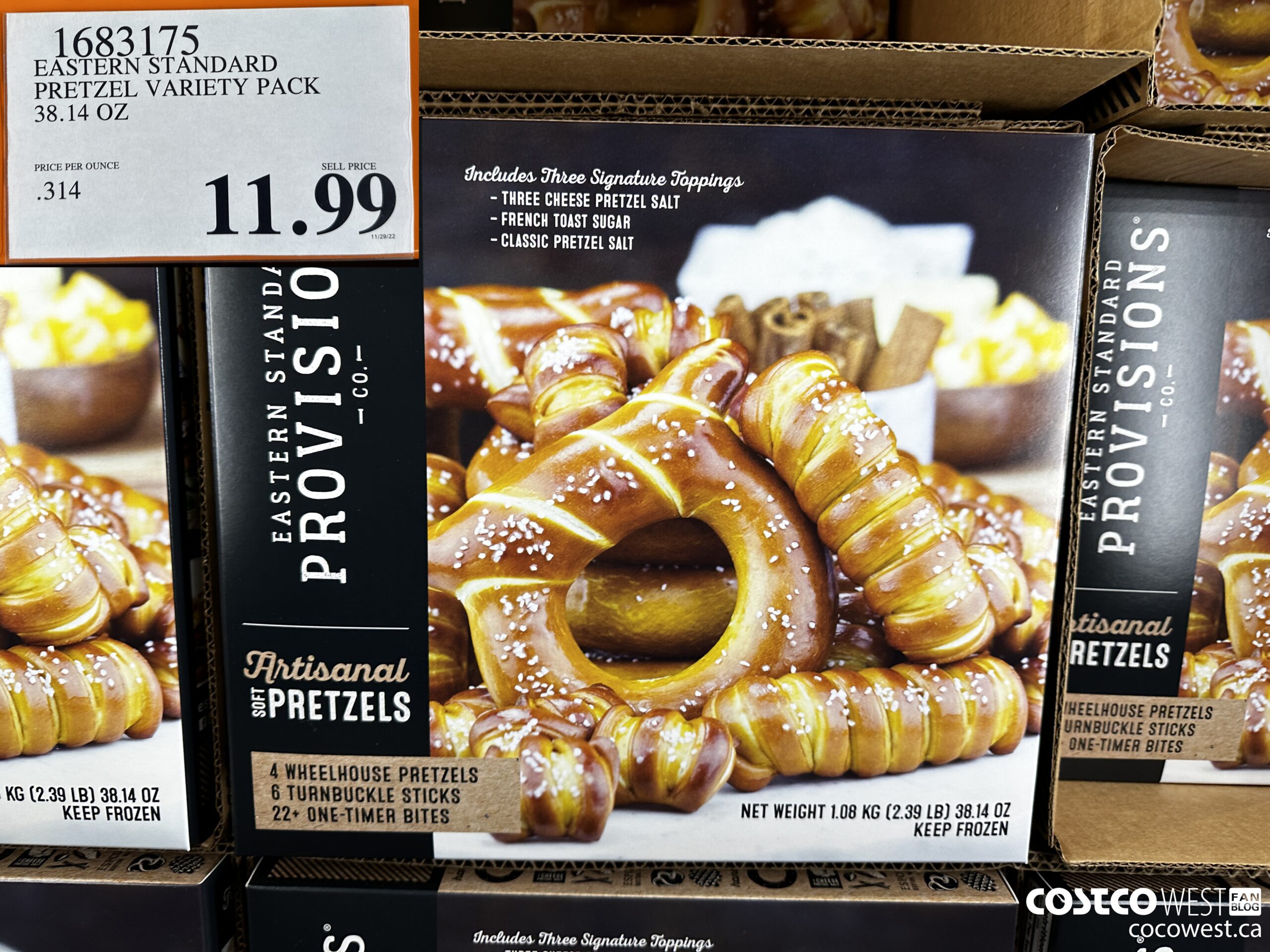 1683175 EASTERN STANDARD PRETZEL VARIETY PACK 38.14 OZ $11.99