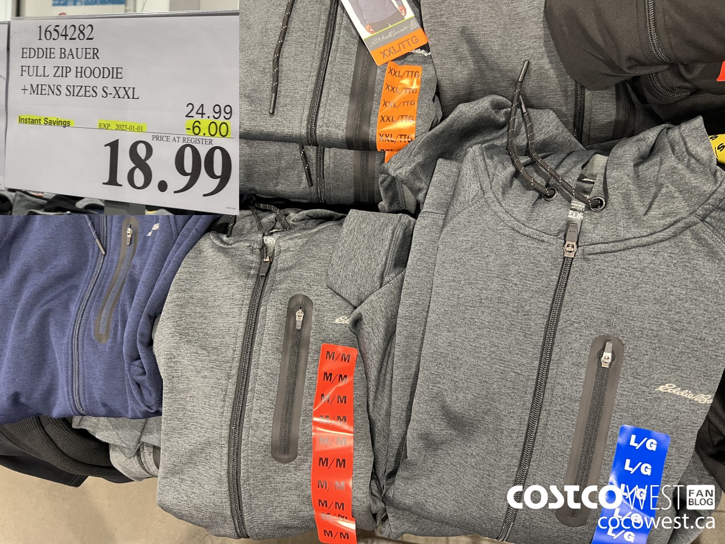 1654282 EDDIE BAUER FULL ZIP HOODIE MENS SIZES S-XXL ($6.00 INSTANT SAVINGS EXPIRES ON 2023-01-01) $18.99