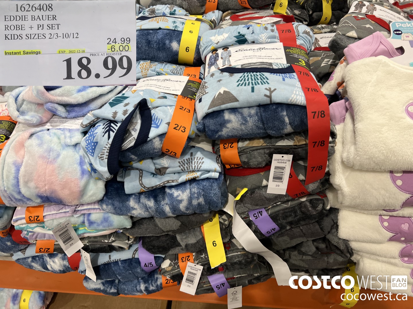 1626408 EDDIE BAUER ROBE & PJ SET KIDS SIZES 2/3-10/12 ($6.00 INSTANT SAVINGS EXPIRES ON 2022-12-18) $18.99