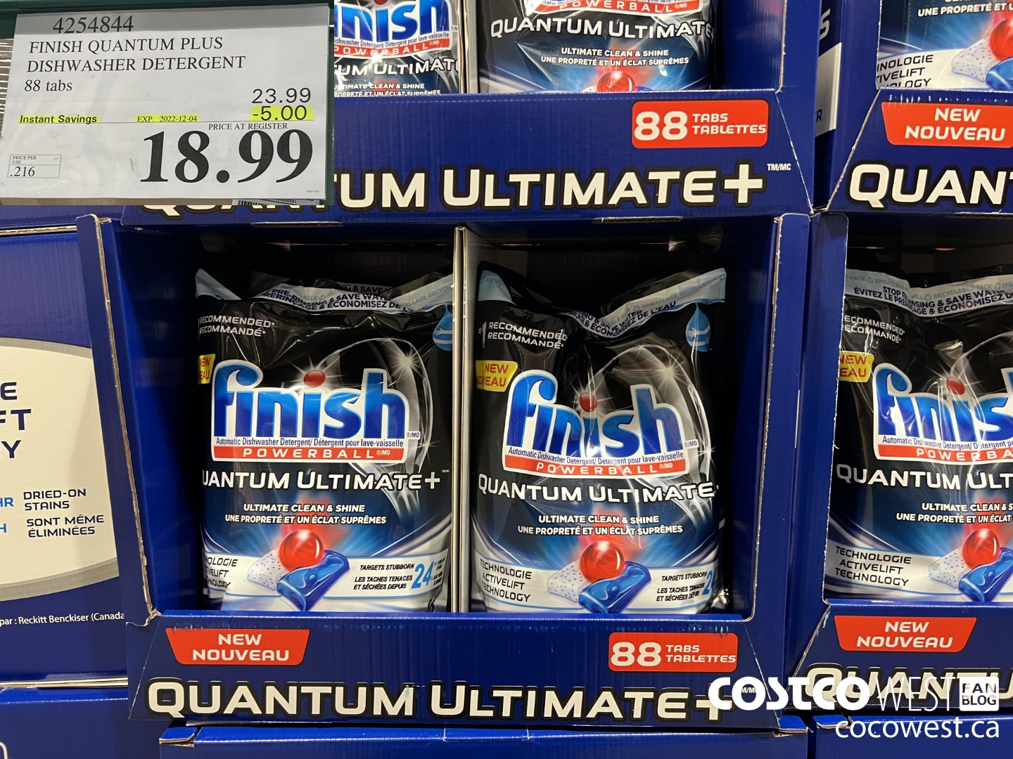 4254844 FINISH QUANTUM PLUS DISHWASHER DETERGENT 88 tabs ($5.00 INSTANT SAVINGS EXPIRES ON 2022-12-04) $18.99