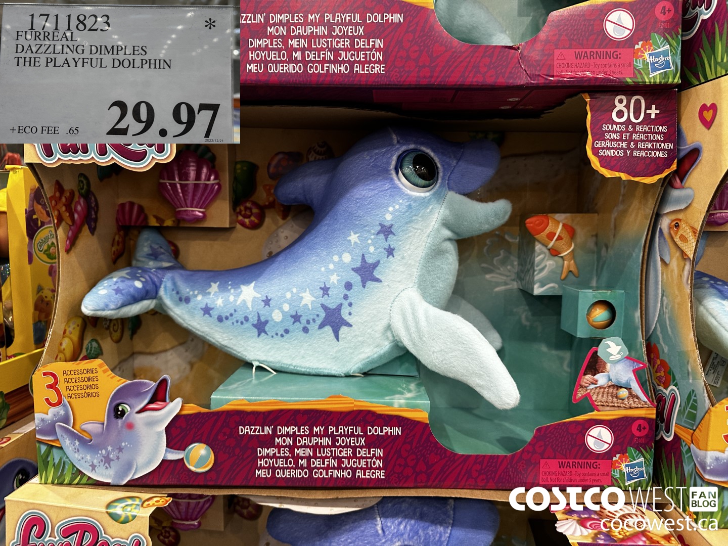 1711823 FURREAL DAZZLING DIMPLES THE PLAYFUL DOLPHIN $29.97