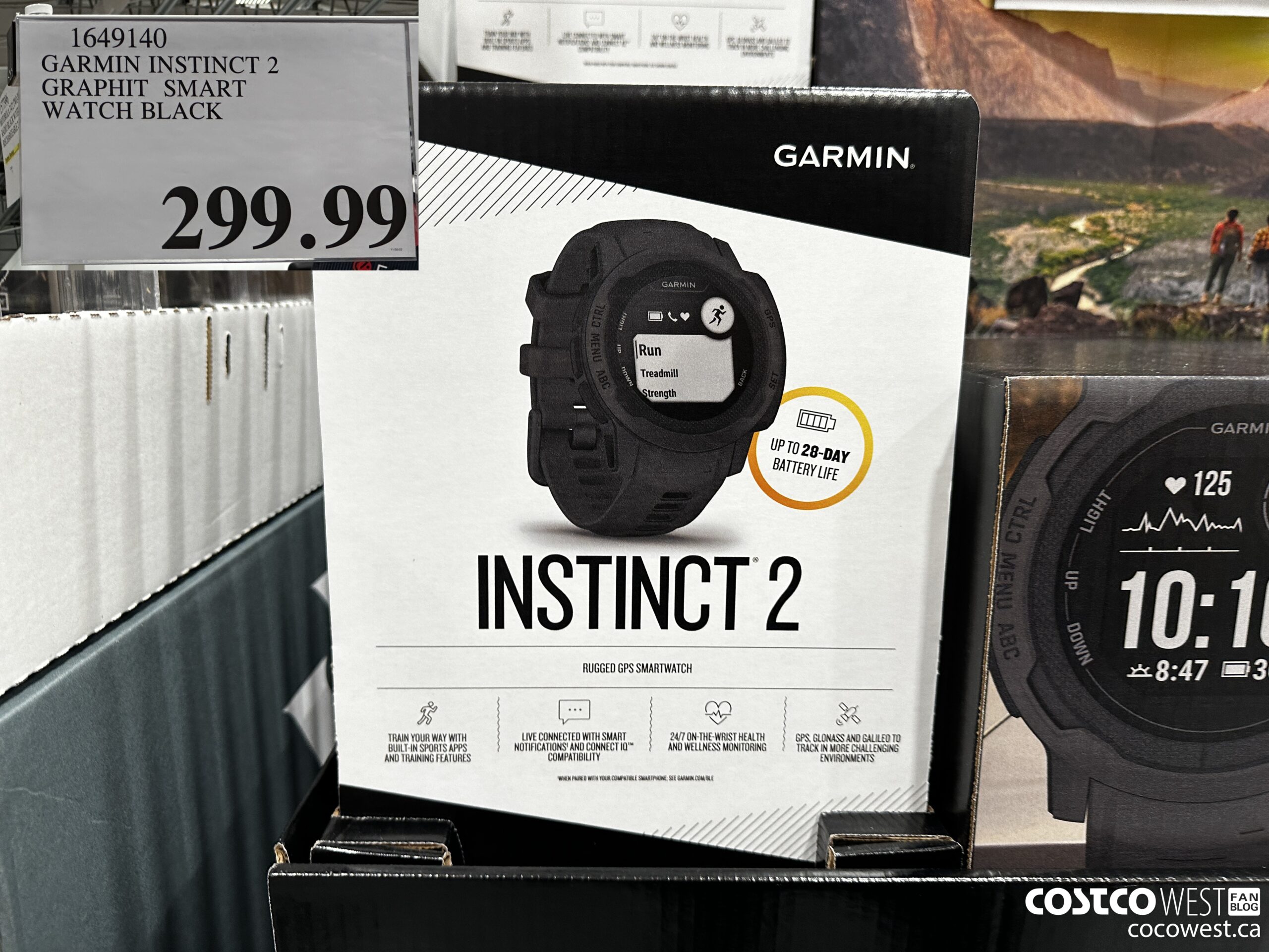 1649140 GARMIN INSTINCT 2 GRAPHIT SMART WATCH BLACK $299.99