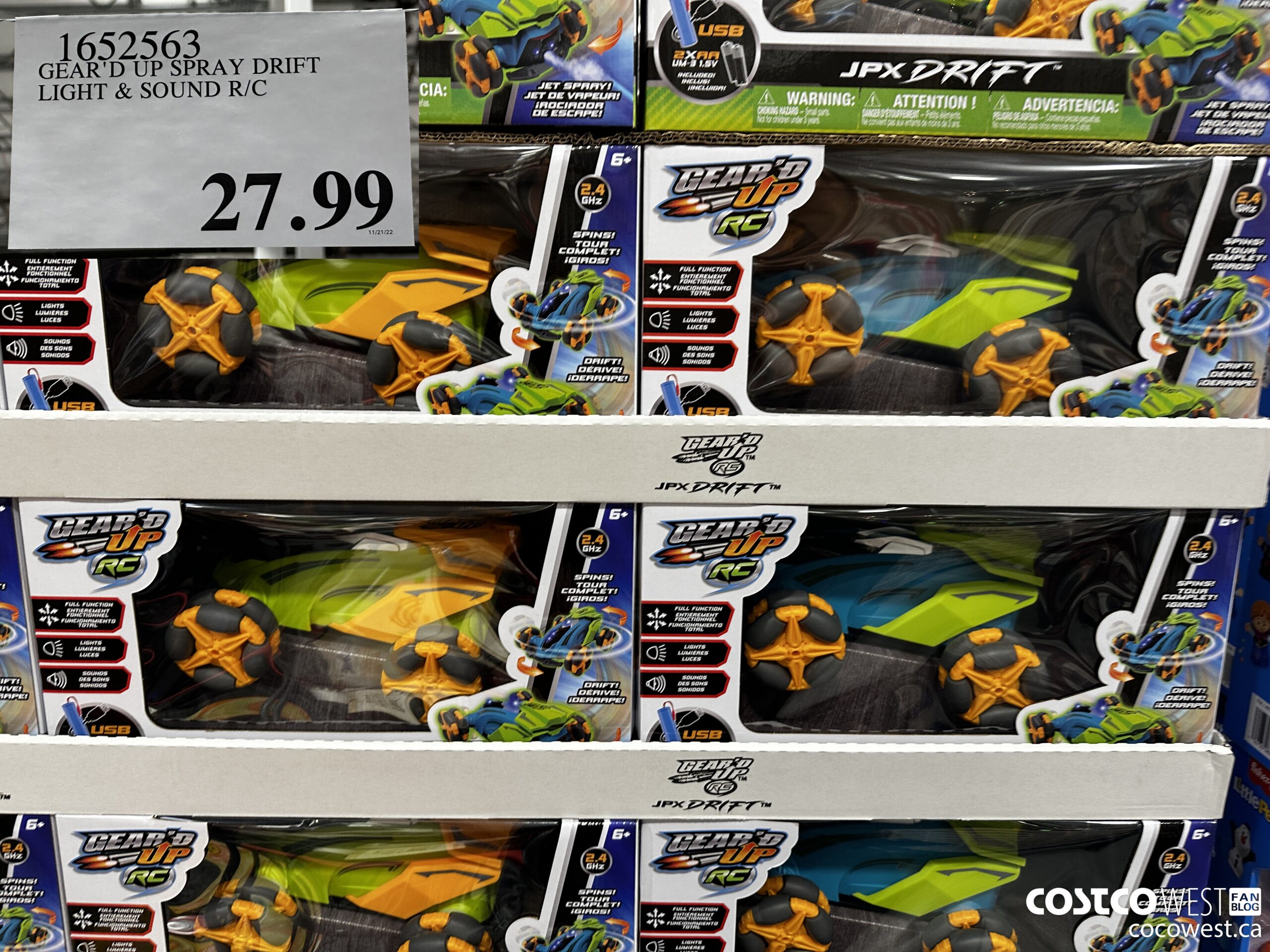 1652563 GEAR'D UP SPRAY DRIFT LIGHT & SOUND R/C $27.99