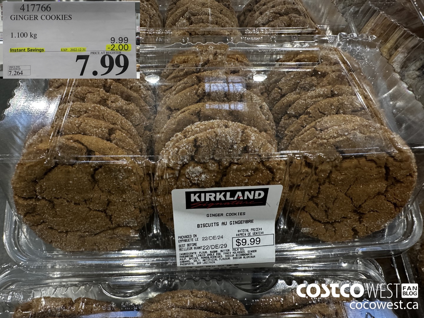 417766 GINGER COOKIES 1.100 KG ($2.00 INSTANT SAVINGS EXPIRES ON 2022-12-31) $7.99