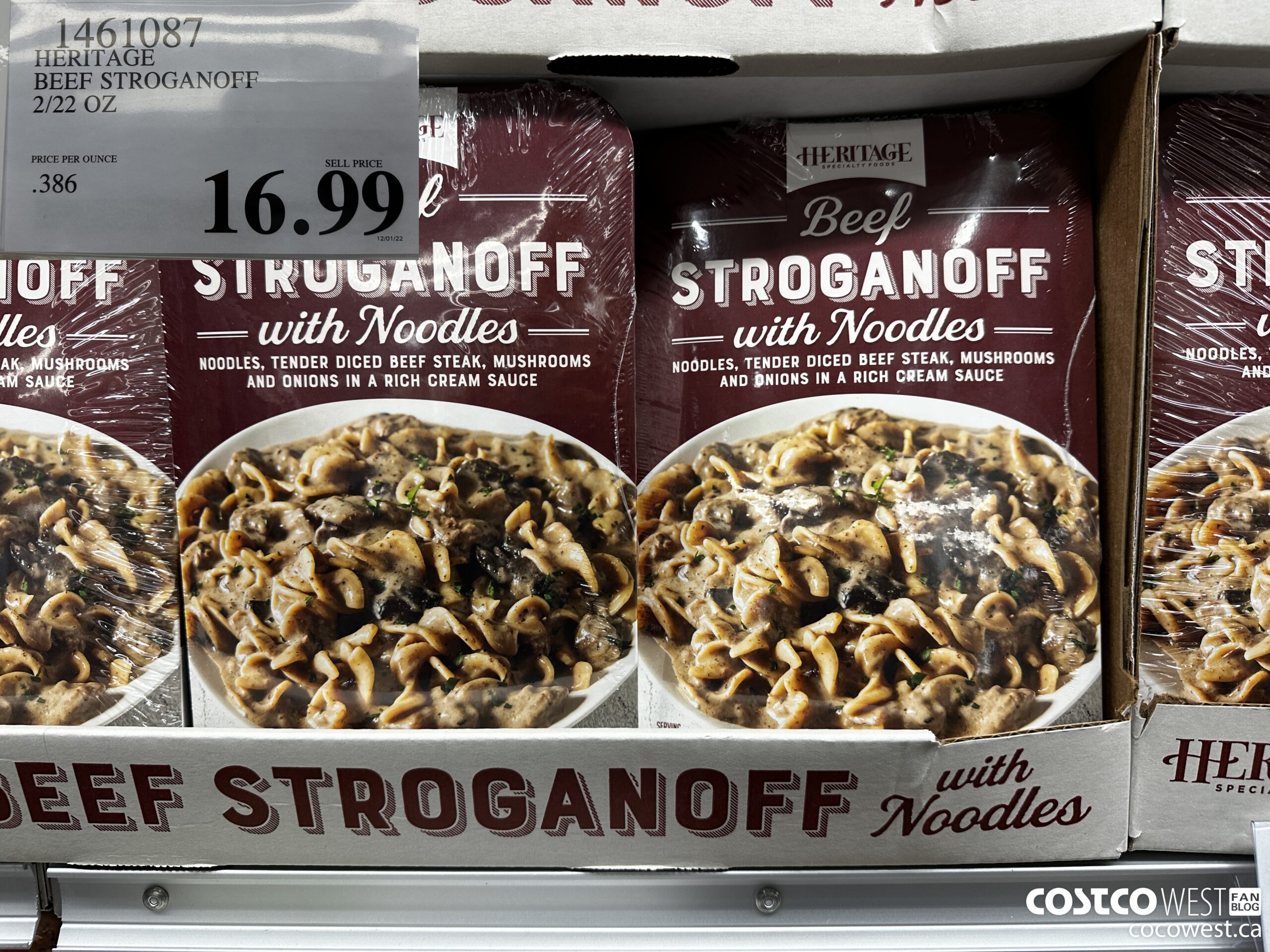 1461087 HERITAGE BEEF STROGANOFF 2/22 OZ  $16.99