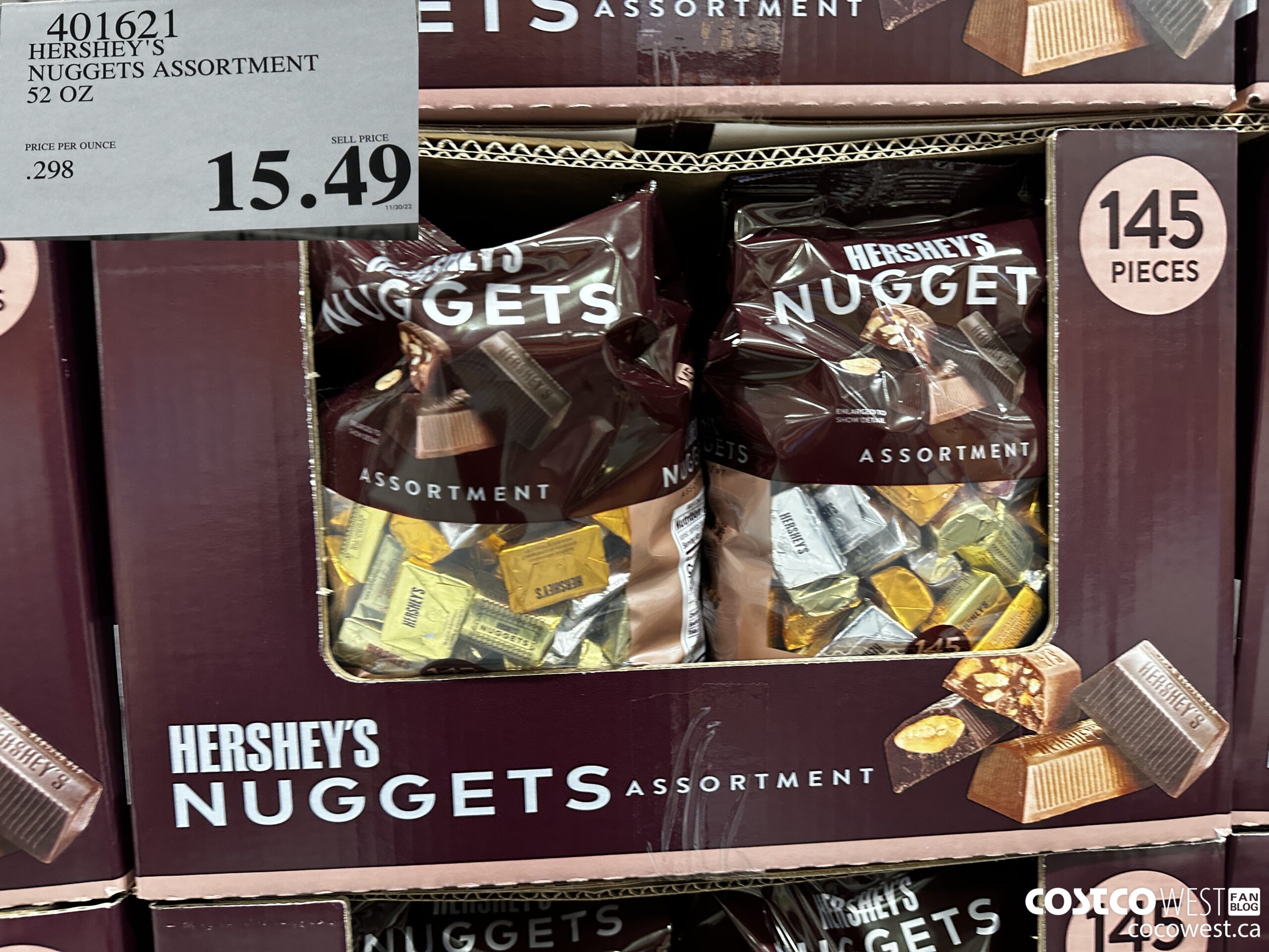 401621 HERSHEY'S NUGGET ASSORTMENT 52 OZ $15.49