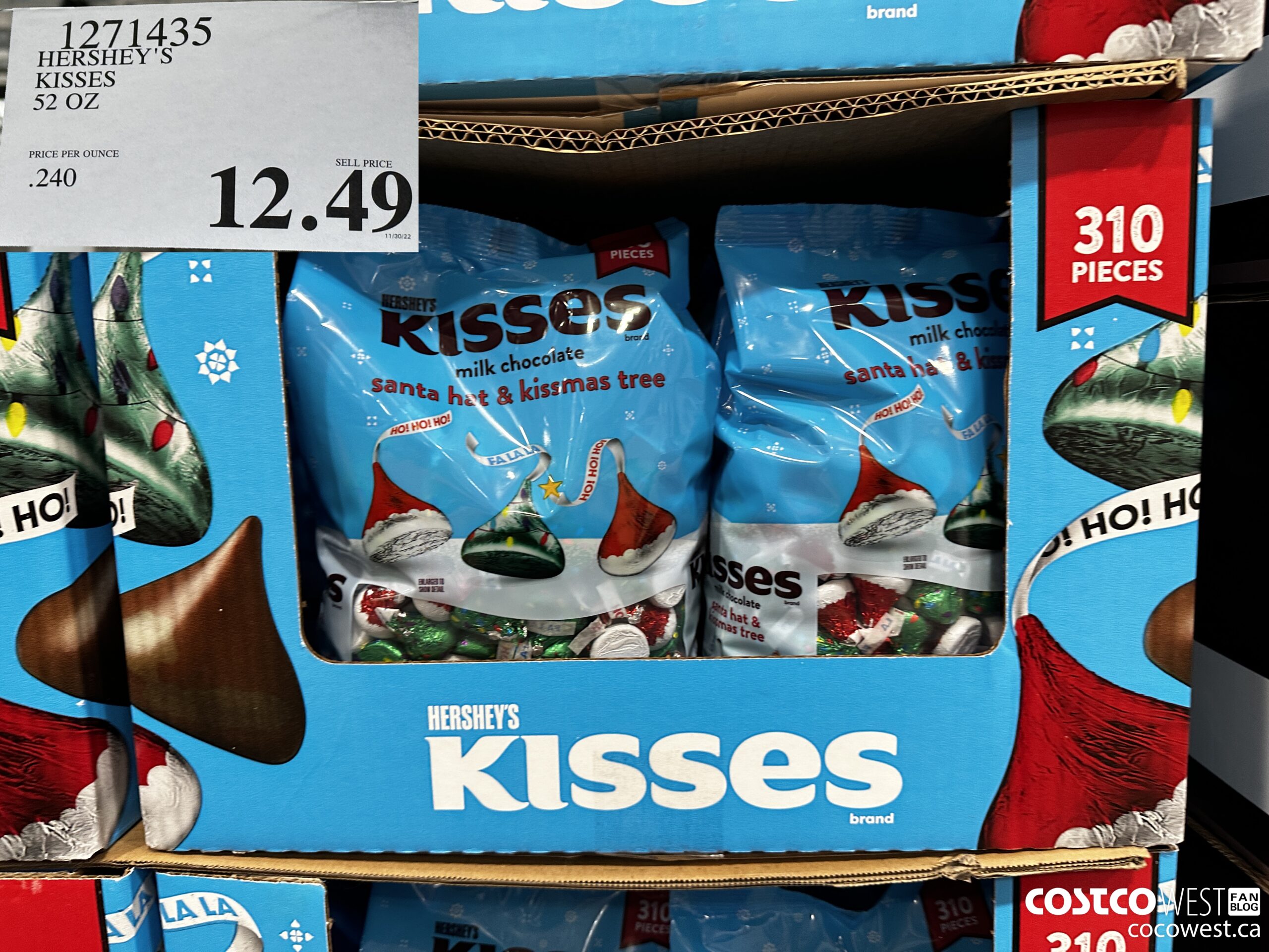 1271435 HERSHEY KISSES 52 OZ $12.49