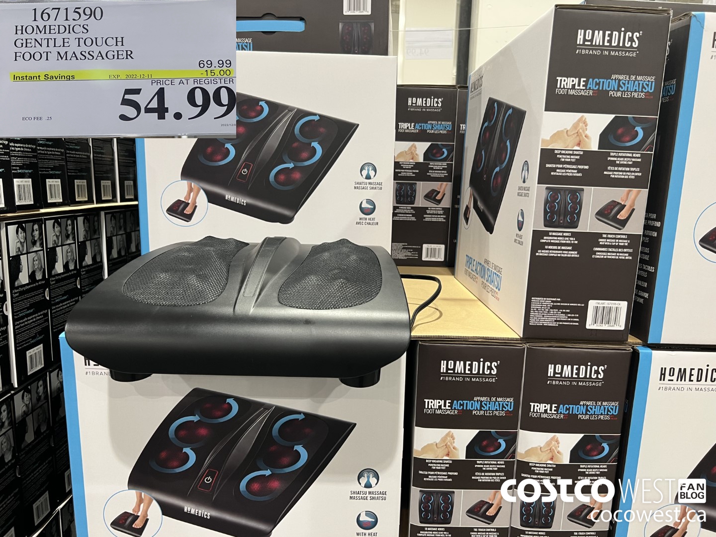 1671590 HOMEDICS GENTLE TOUCH FOOT MASSAGER ($15.00 INSTANT SAVINGS EXPIRES ON 2022-12-11) $54.99