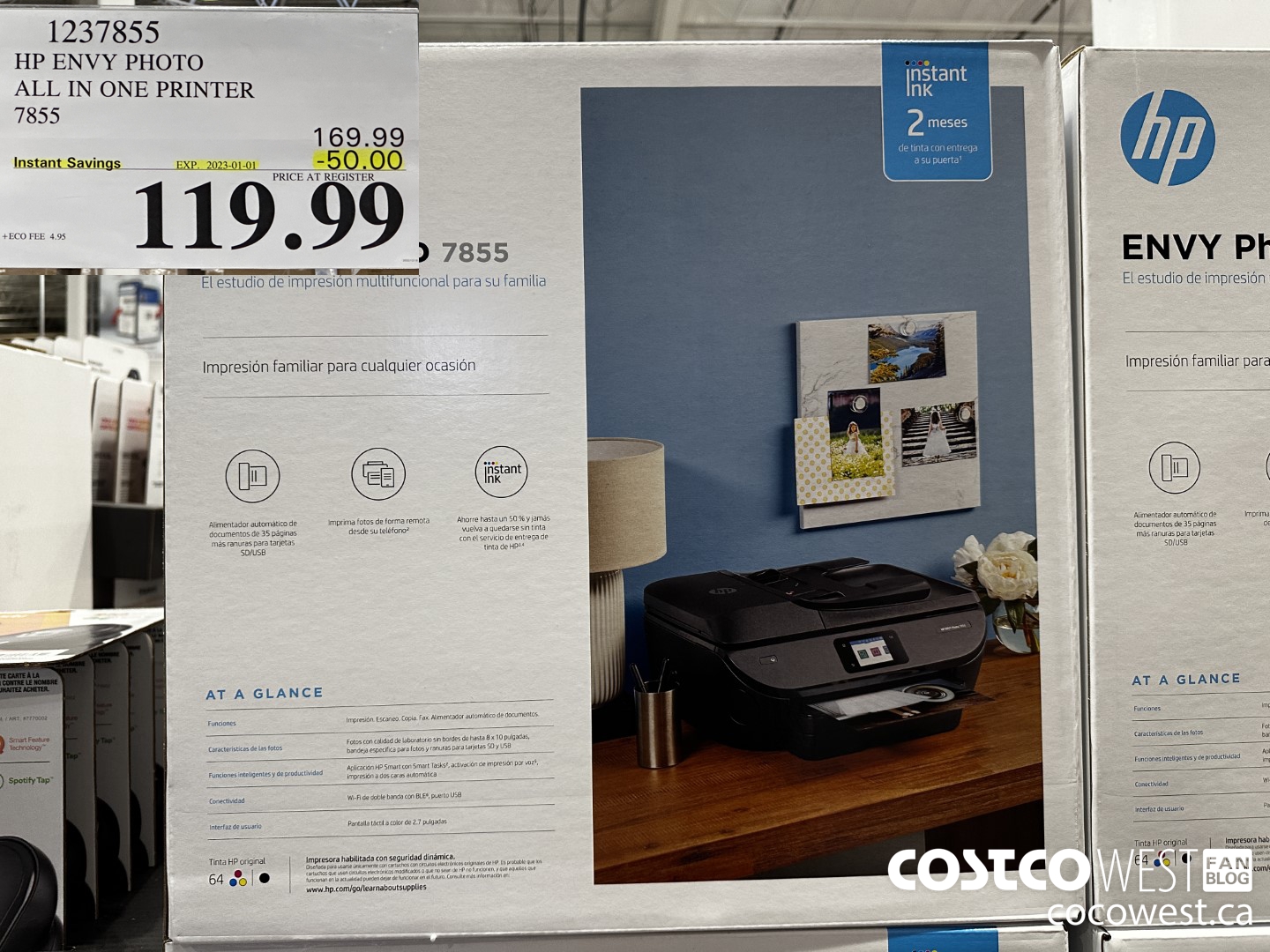 1237855 HP ENVY PHOTO ALL IN ONE PRINTER 7855 ($50.00 INSTANT SAVINGS EXPIRES ON 2023-01-01) $119.99