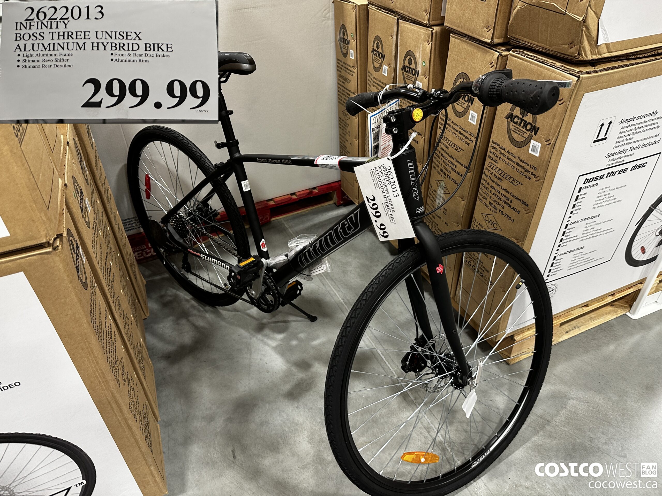 2622013 INFINITY BOSS THREE UNISEX ALUMINUM HYBRID BIKE $299.99