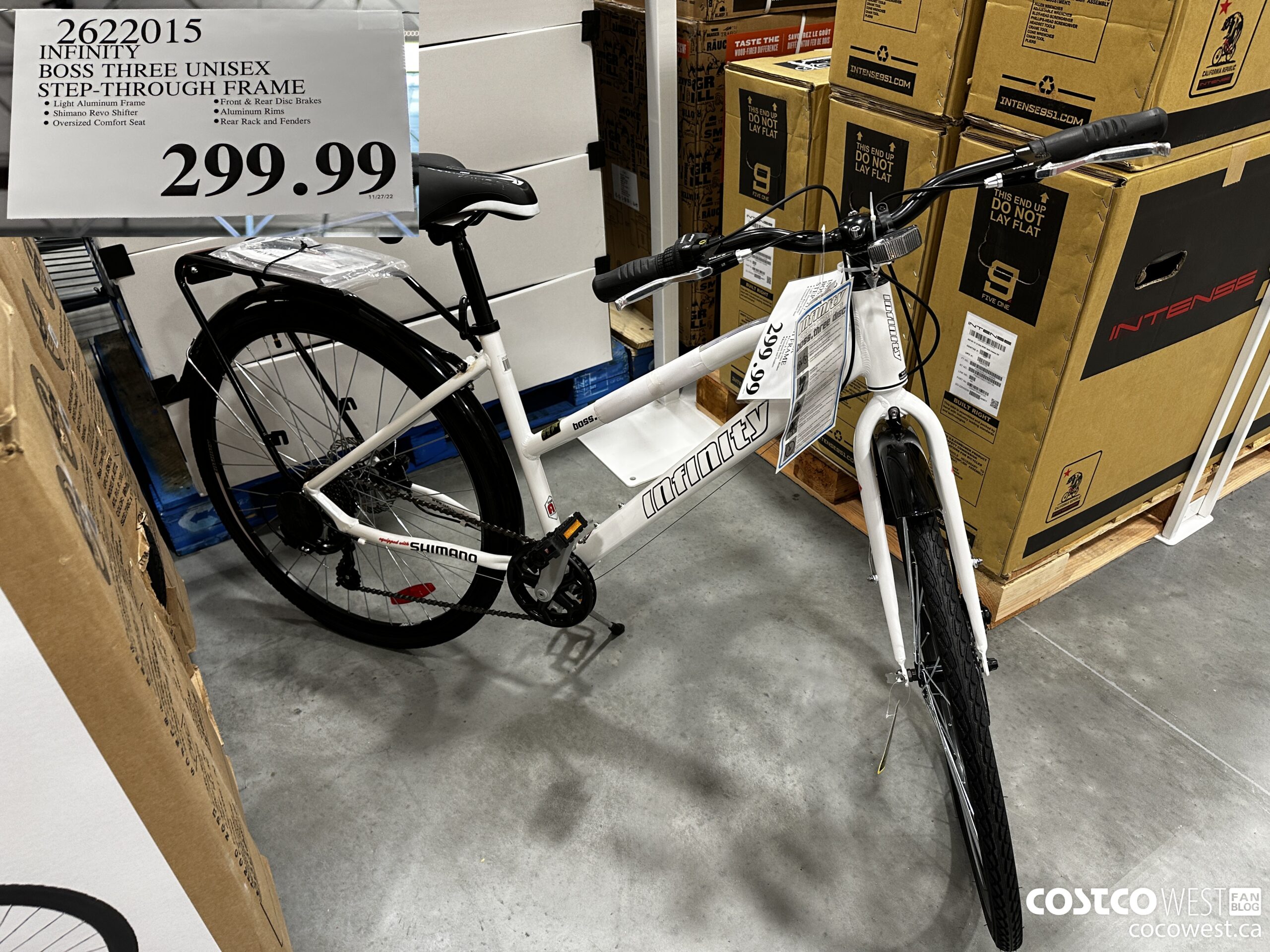 2622015 INFINITY BOSS THREE UNISEX STEP-THROUGH FRAME $299.99