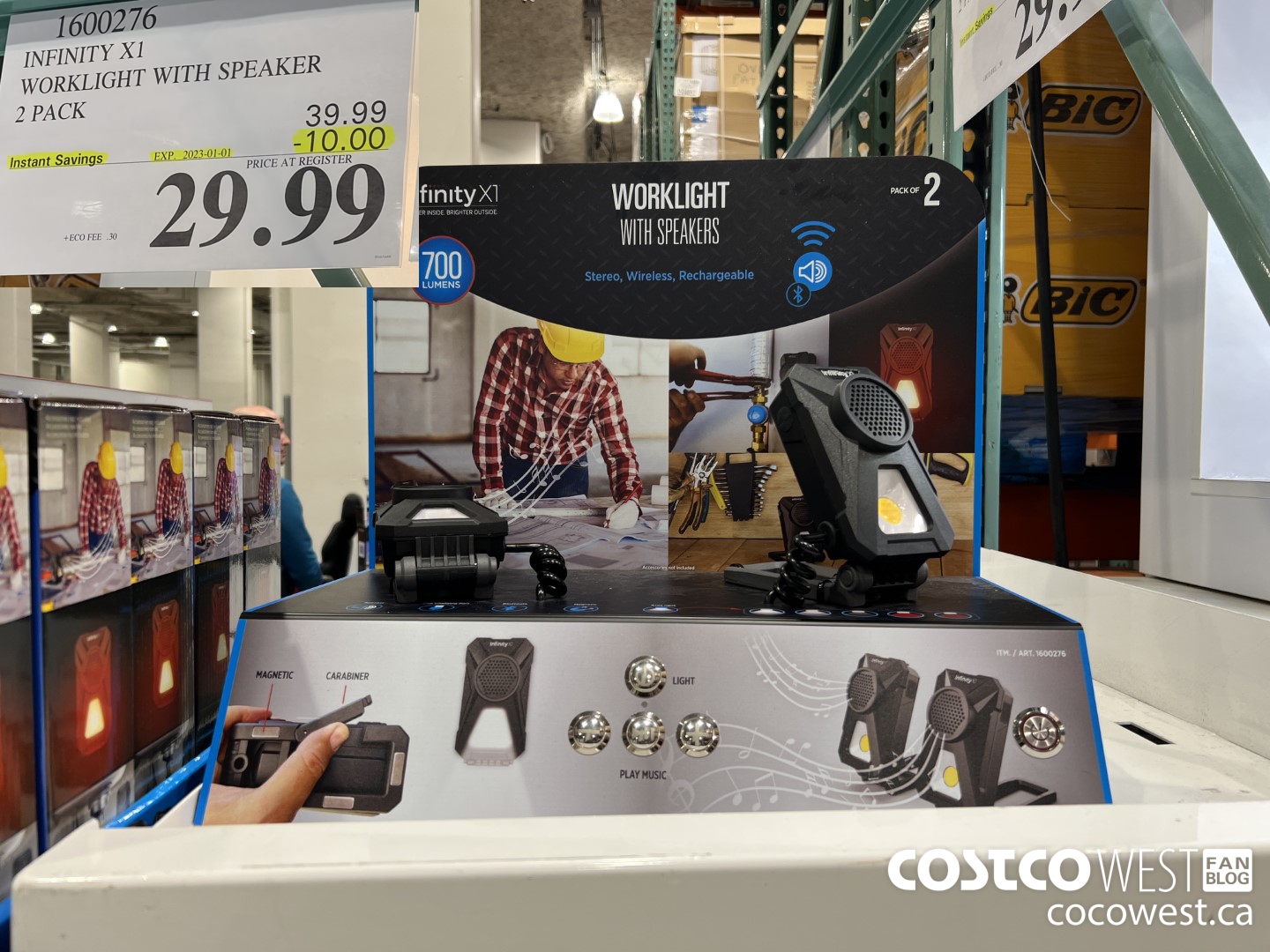 1600276 INFINITY X1 WORKLIGHT WITH SPEAKER 2 PACK ($10.00 INSTANT SAVINGS EXPIRES ON 2023-01-01) $29.99