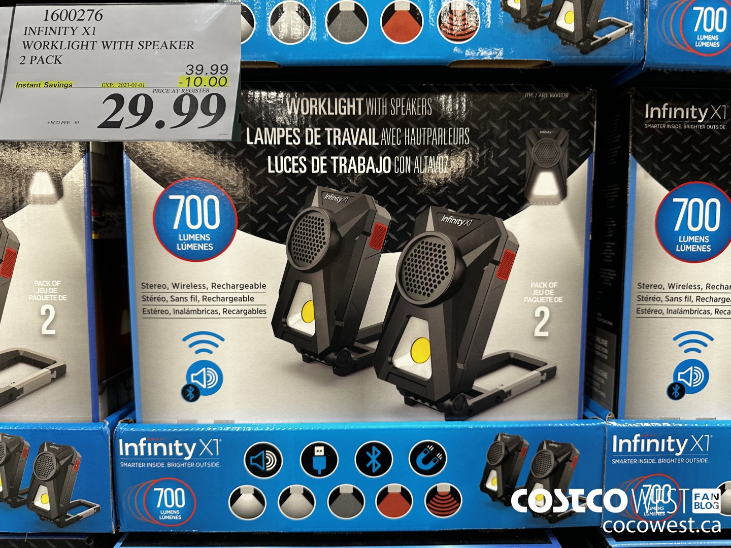1600276 INFINITY X1 WORKLIGHT WITH SPEAKER 2 PACK ($10.00 INSTANT SAVINGS EXPIRES ON 2023-01-01) $29.99